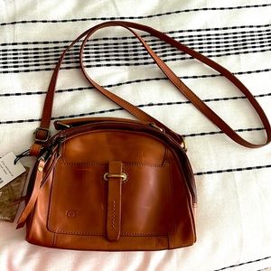 NEW: Born Saddle leather crossbody